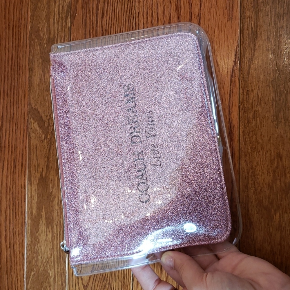 Coach Dreams Live Yours Fragrance Pink Sparkle Cosmetic Bag